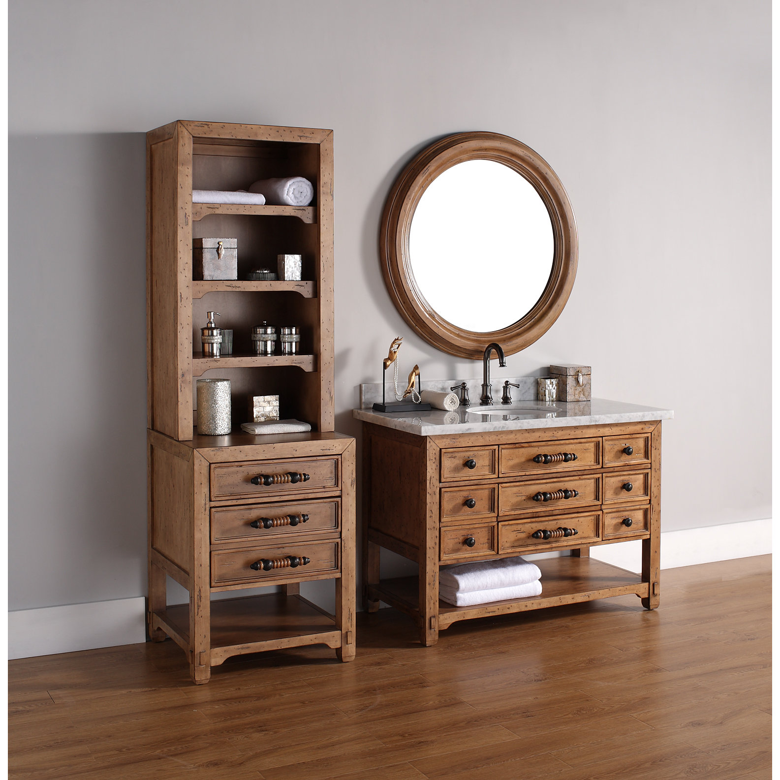 James Martin Furniture Malibu 48" Single Honey Alder Bathroom Vanity
